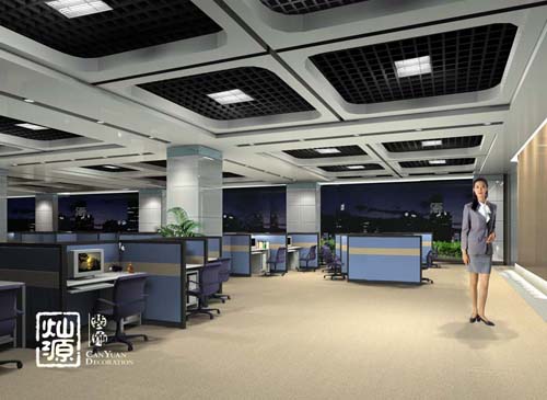 燦源裝飾客服機房10086效果圖-2局部 