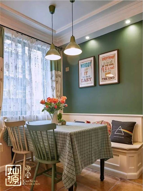 餐廳設計L形卡座裝修