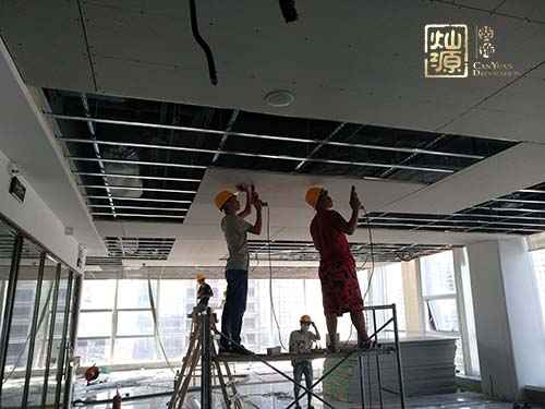 三祺廣場棕櫚生態發展公司辦公室裝修施工圖