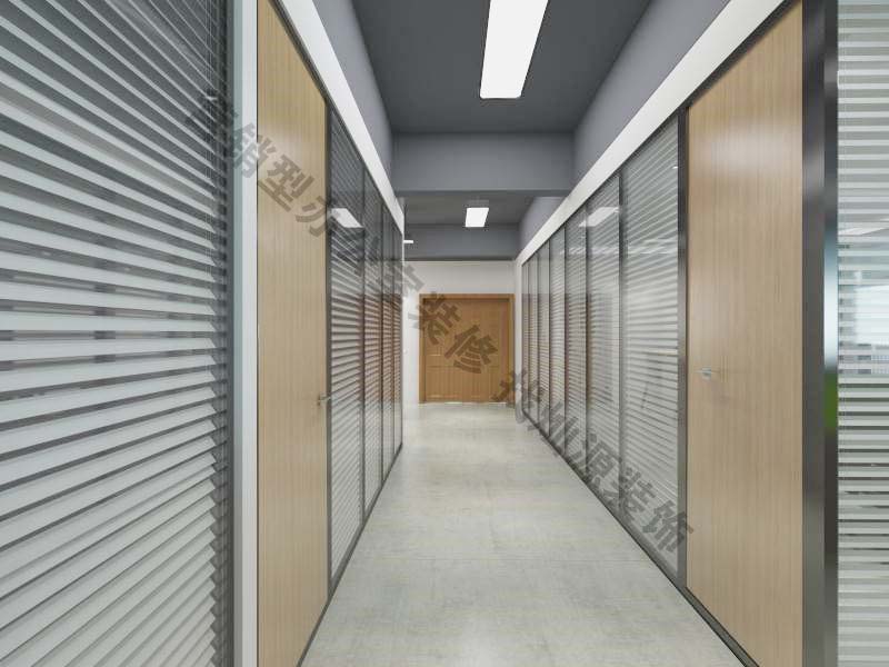 現代科技辦公室裝修過道效果圖