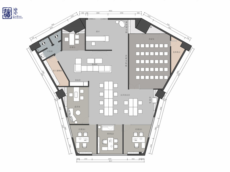 科技公司辦公室設(shè)計(jì)方案平面圖 科技公司辦公室設(shè)計(jì)方案平面圖