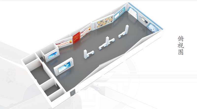 南寧企業展廳設計裝修平面布局圖&mdash;燦源裝飾