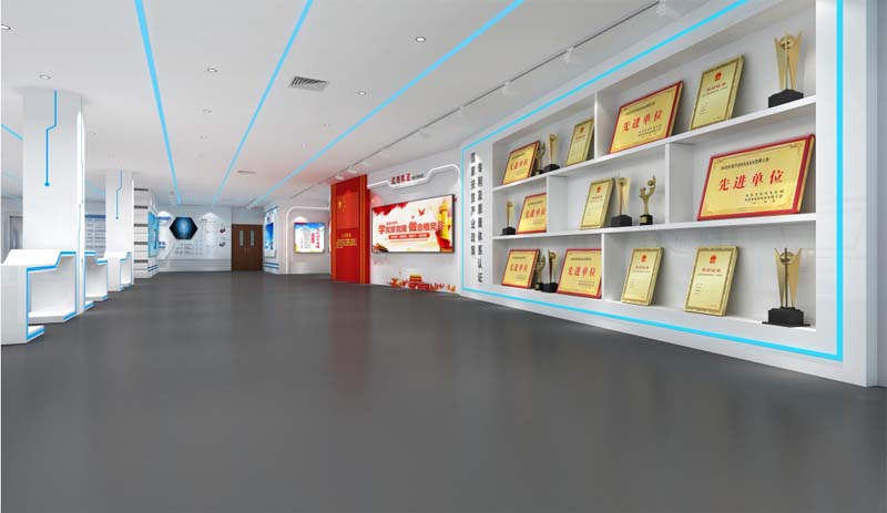 南寧企業展廳設計裝修效果圖&mdash;燦源裝飾