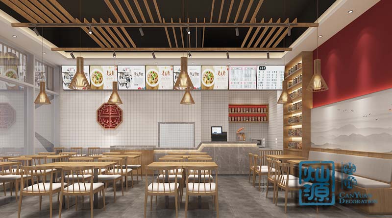 南寧養生粉店裝修設計效果圖