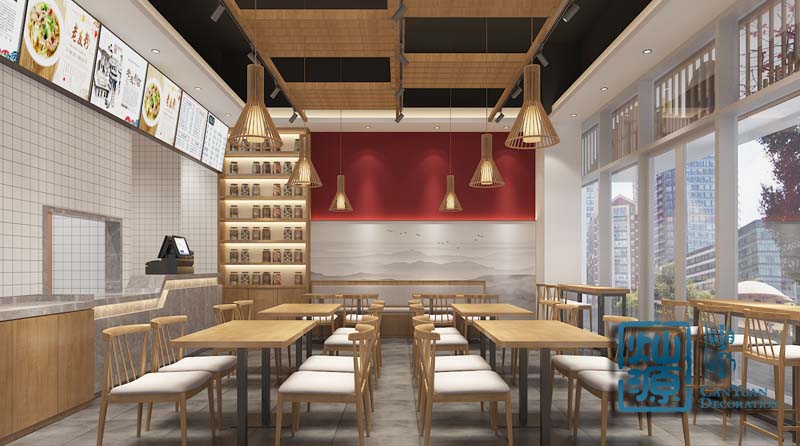 南寧養生粉店裝修設計效果圖